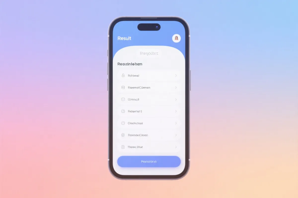 开奖结果移动端界面示意图